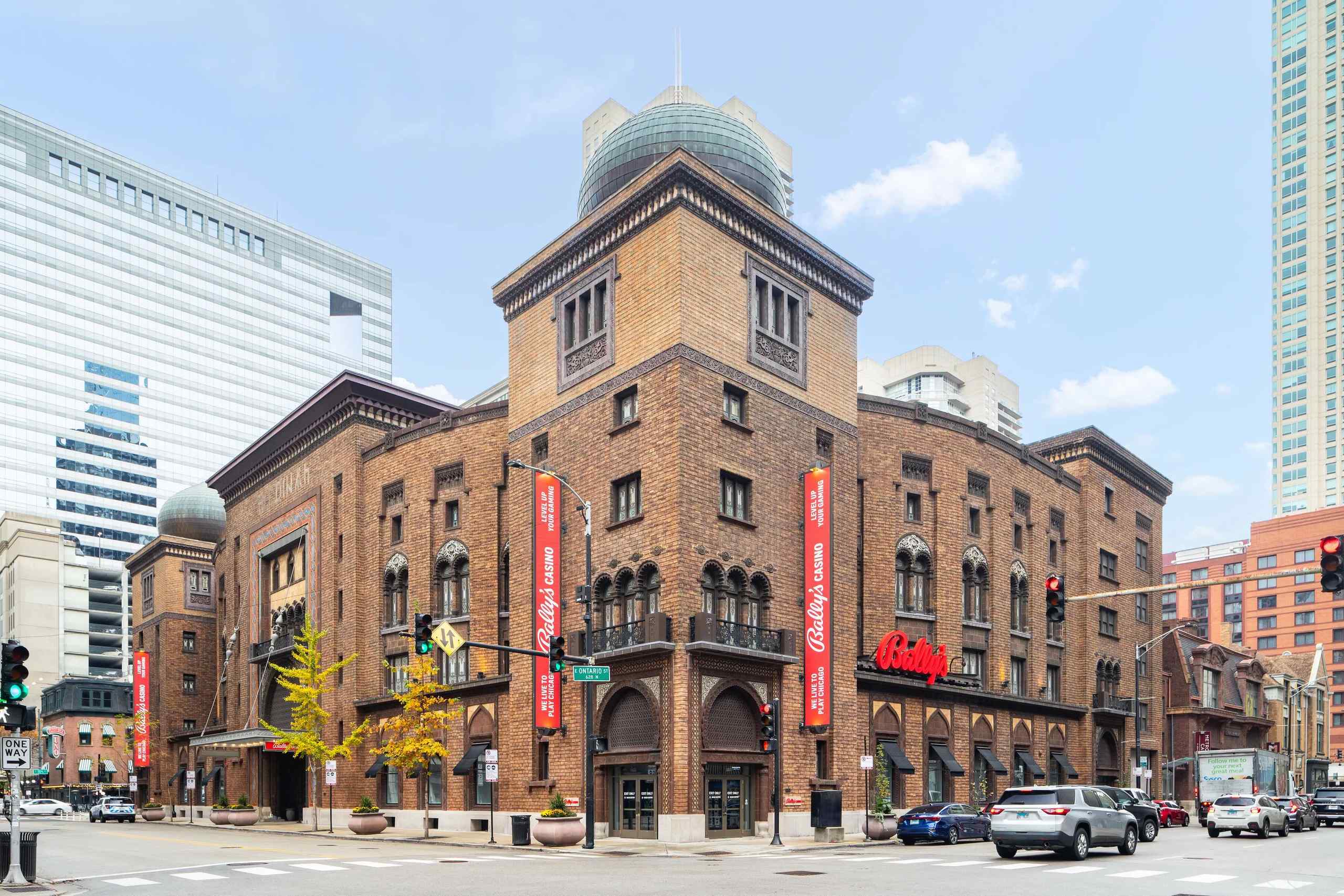 Medinah Temple in Chicago, Illinois, which currently houses Bally's temporary casino.